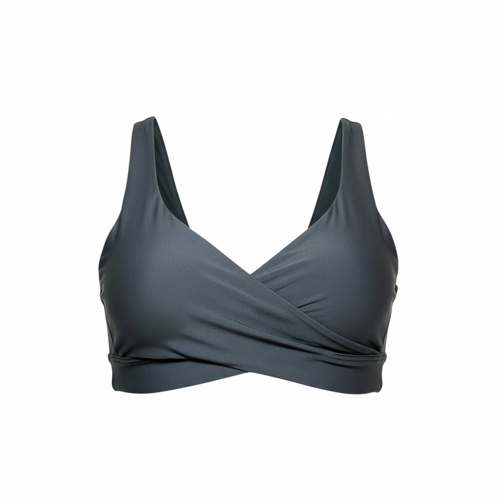 Women’s Cross-Front Bralette - Dark Gray